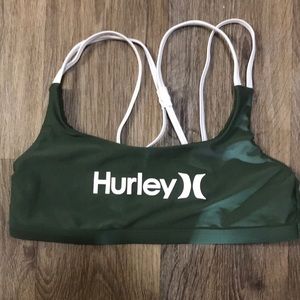 Hurley swimsuit top racer back Camo green